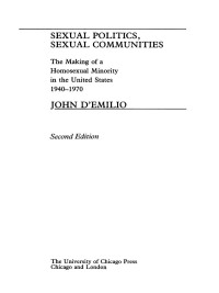 Imagen de portada: Sexual Politics, Sexual Communities 2nd edition 9780226142678