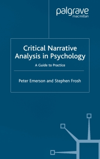 صورة الغلاف: Critical Narrative Analysis in Psychology 9781403905680