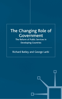 Cover image: The Changing Role of Government 9780333736173
