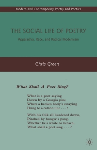 Cover image: The Social Life of Poetry 9780230610934