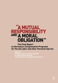 Cover image: “A Mutual Responsibility and a Moral Obligation” 9780230612648