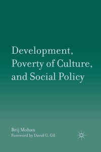 Immagine di copertina: Development, Poverty of Culture, and Social Policy 9780230110250