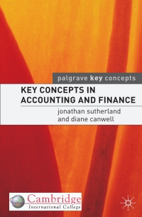 Omslagafbeelding: Key Concepts in Accounting and Finance 1st edition 9781403915320