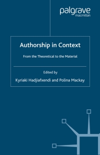 Cover image: Authorship in Context 9781403949011