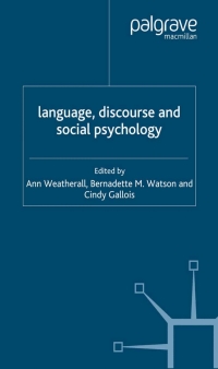 表紙画像: Language, Discourse and Social Psychology 9781403995940