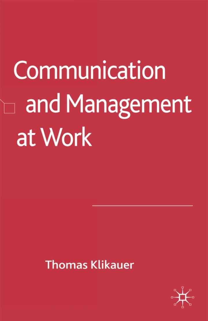 Cover image: Communication and Management at Work