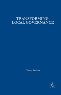 Cover image: Transforming Local Governance 1st edition 9780333802496