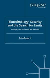 Cover image: Biotechnology, Security and the Search for Limits 9780230002487