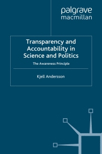 Immagine di copertina: Transparency and Accountability in Science and Politics 9780230542174