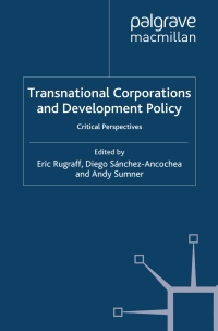 Cover image: Transnational Corporations and Development Policy 9780230537064