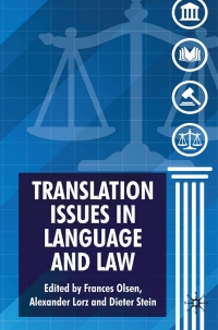 Cover image: Translation Issues in Language and Law 9780230203501