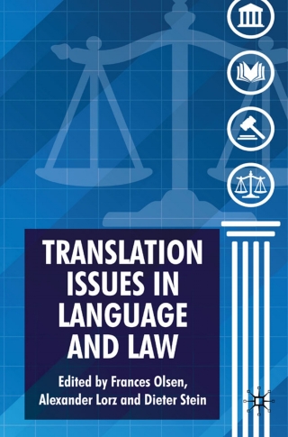 Cover image: Translation Issues in Language and Law 9780230203501
