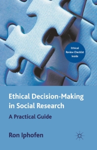 Cover image: Ethical Decision Making in Social Research 9780230210356