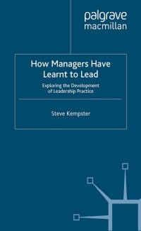 Imagen de portada: How Managers Have Learnt to Lead 9781349306381