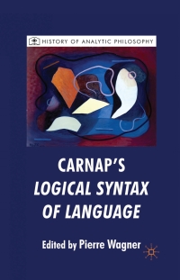 Cover image: Carnap's Logical Syntax of Language 9780230201514