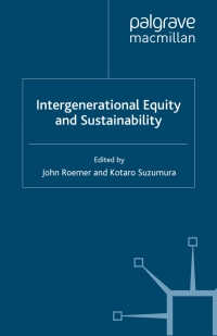 Titelbild: Intergenerational Equity and Sustainability 9780230007864