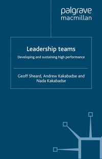 Imagen de portada: Leadership Teams 9780230201903