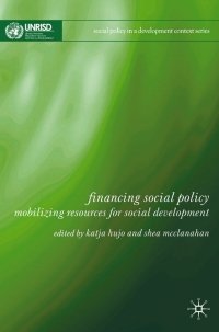 Cover image: Financing Social Policy 9780230576643