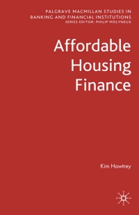Cover image: Affordable Housing Finance 9780230555181