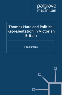 Imagen de portada: Thomas Hare and Political Representation in Victorian Britain 9780230221994