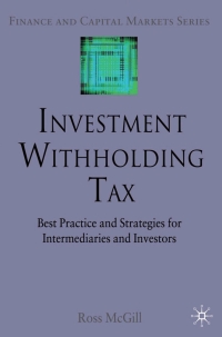 Omslagafbeelding: Investment Withholding Tax 9780230221628