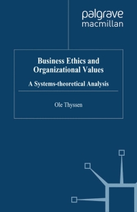 Titelbild: Business Ethics and Organizational Values 9780230230354