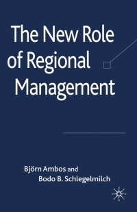 صورة الغلاف: The New Role of Regional Management 9780230538757