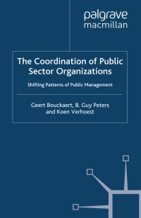 Cover image: The Coordination of Public Sector Organizations 9780230240155