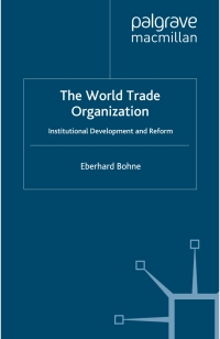 Cover image: The World Trade Organization 9781349312917
