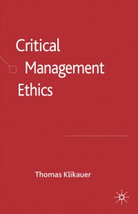 Immagine di copertina: Critical Management Ethics 9780230238251