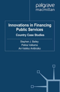 صورة الغلاف: Innovations in Financing Public Services 9780230241596