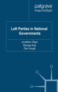 Cover image: Left Parties in National Governments 9780230236509