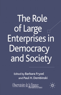 Omslagafbeelding: The Role of Large Enterprises in Democracy and Society 9780230229181