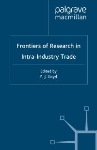 Titelbild: Frontiers of Research in Intra-Industry Trade 1st edition 9780333971260