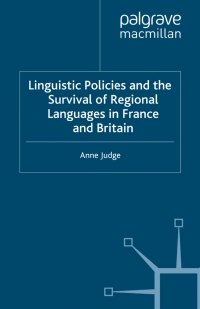 Imagen de portada: Linguistic Policies and the Survival of Regional Languages in France and Britain 9781403949837