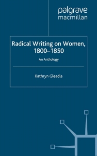 Omslagafbeelding: Radical Writing on Women, 1800–1850 9780333726136