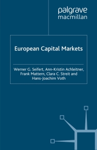 Immagine di copertina: European Capital Markets 9780333924365