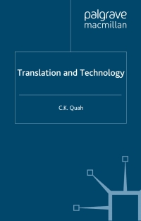 Cover image: Translation and Technology 9781403918314