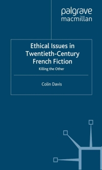 Imagen de portada: Ethical Issues in Twentieth Century French Fiction 9780333733714