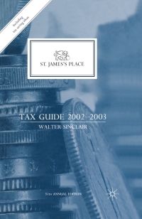 Cover image: St. James’s Place Tax Guide 2002–2003 9780333945537