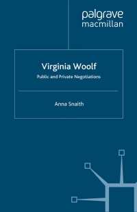 Imagen de portada: Virginia Woolf: Public and Private Negotiations 9781403911780