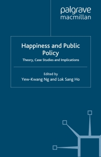 صورة الغلاف: Happiness and Public Policy 9780230004979