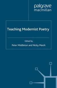 Cover image: Teaching Modernist Poetry 9780230202320