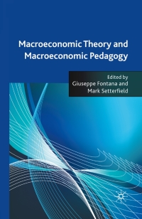 Cover image: Macroeconomic Theory and Macroeconomic Pedagogy 9780230202030