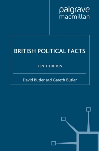 Titelbild: British Political Facts 10th edition 9780230252295