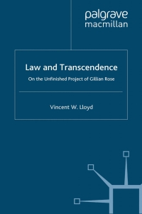 Cover image: Law and Transcendence 9780230210479