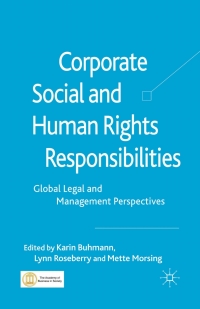 Imagen de portada: Corporate Social and Human Rights Responsibilities 9780230230897