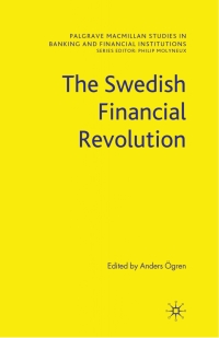 Imagen de portada: The Swedish Financial Revolution 9780230234048