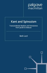 Imagen de portada: Kant and Spinozism 9780230552975