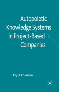 Titelbild: Autopoietic Knowledge Systems in Project-Based Companies 9780230278585